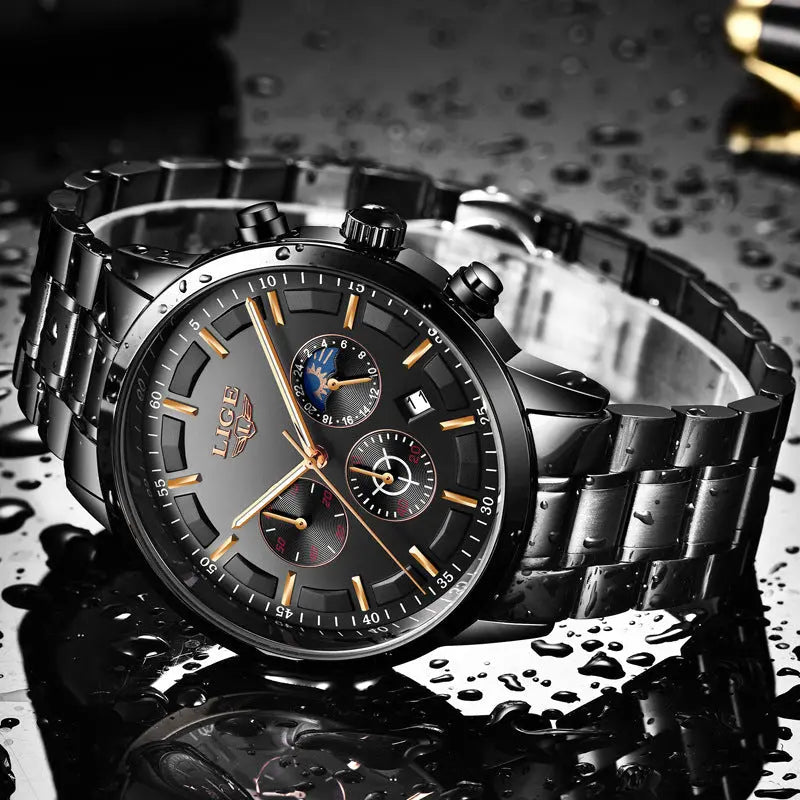 Men's Fashion Waterproof Moon Quartz Business Sports Watch - MaJuah