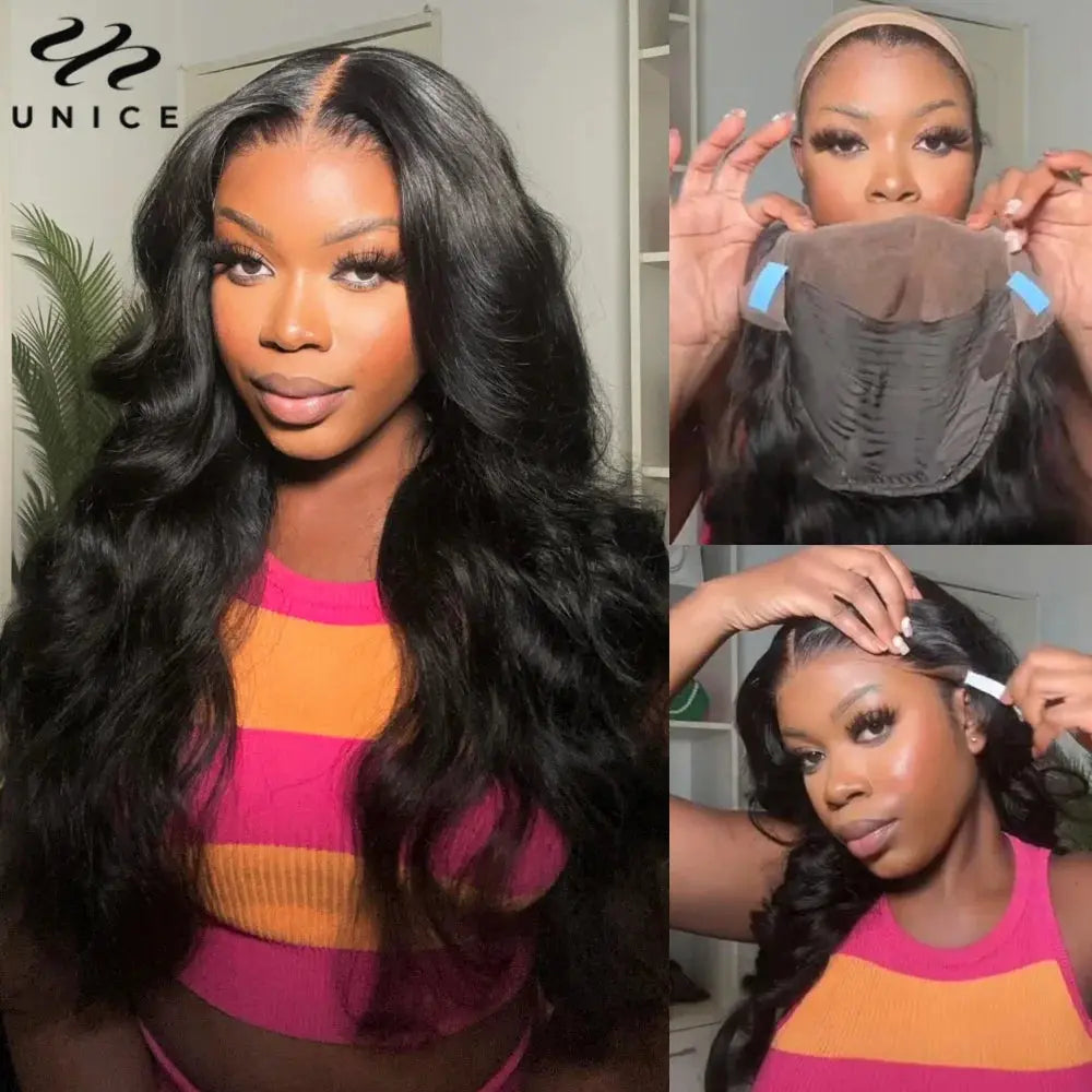 UNice PreEverything 13x4 Frontal Wig Human Hair Body Wave Lace Front Wig Pre Cut Pre Bleached Pre Plucked Lace Wig Ready To Wear, Ships From - United States - MaJuah