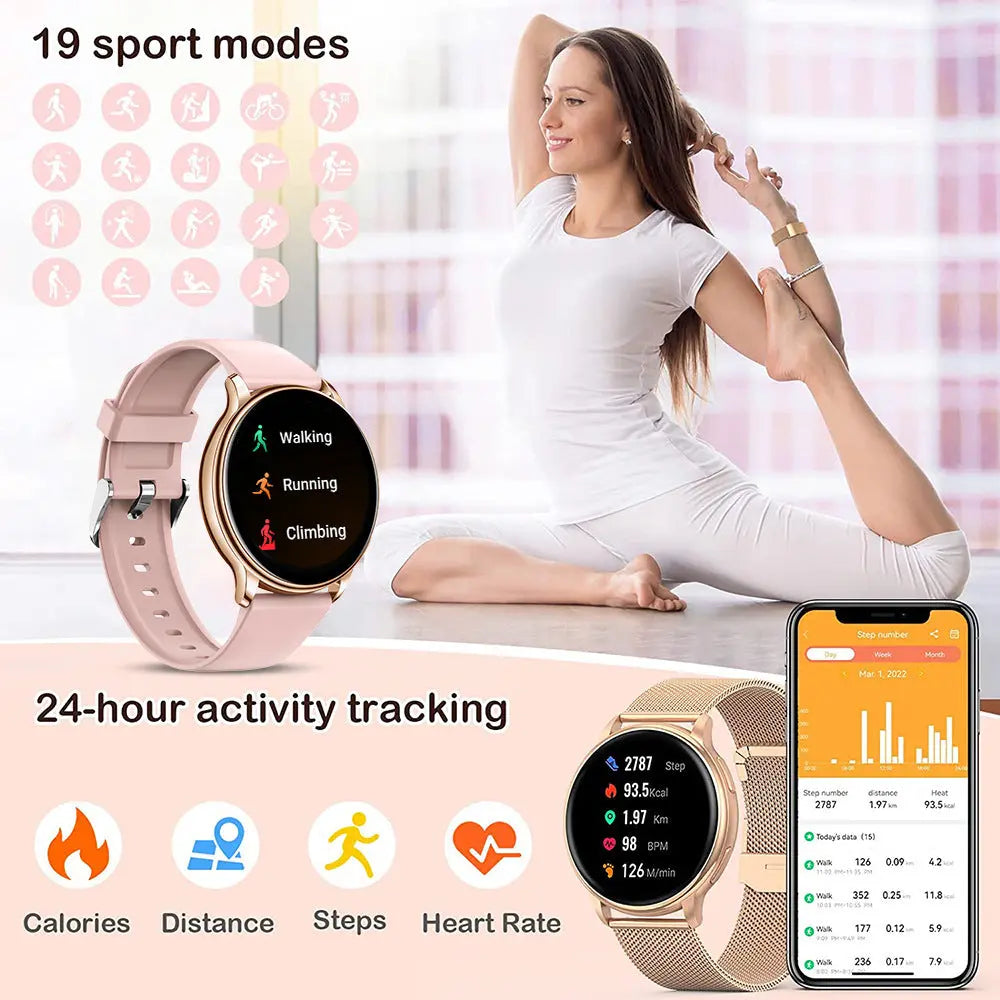 MEVADEN Meworden Y22 Bluetooth Smart Watch Call Watch Heart Rate Blood Pressure Monitoring - MaJuah