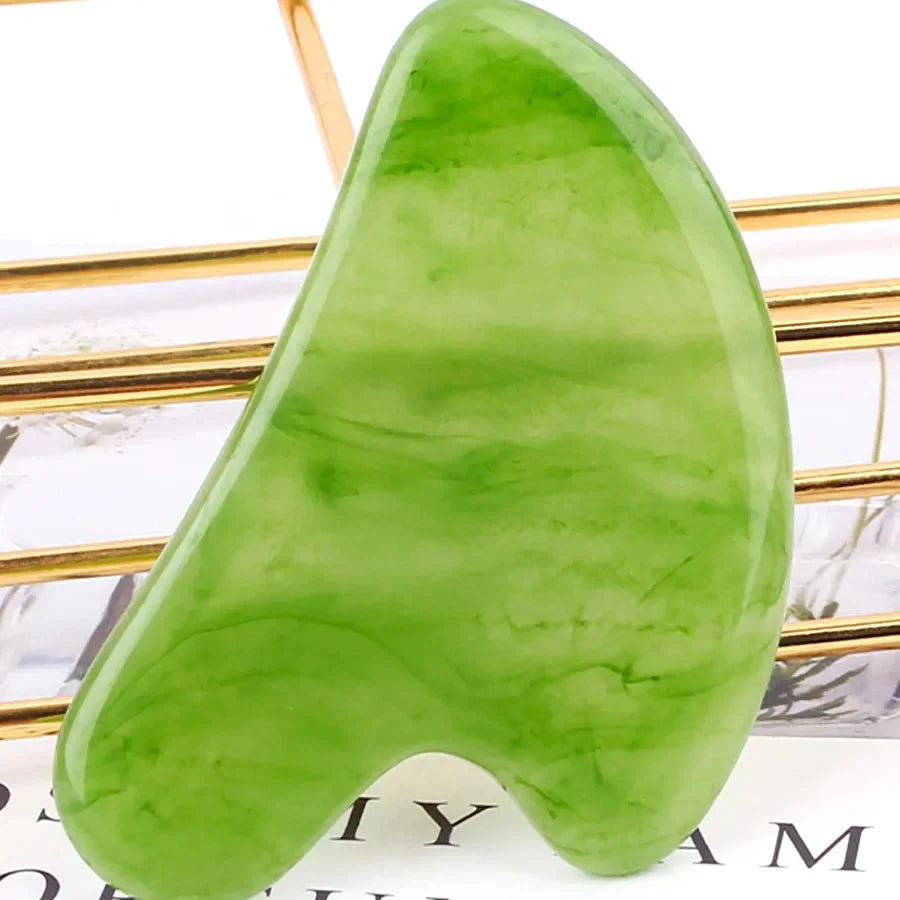 Resin Gua Sha Massage Board for Face Rose Pink Guasha Plate Jade Face Massager Scrapers Tools for Face Neck Back Body