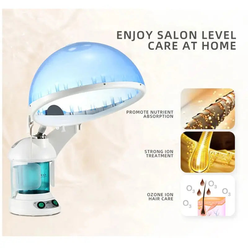 Face Hair Steamer Machine Humidifier Hot Nano Mist Sprayer Facial Ozone Vaporizer Hair Moisturizing Hydration Home Salon Steamer - MaJuah
