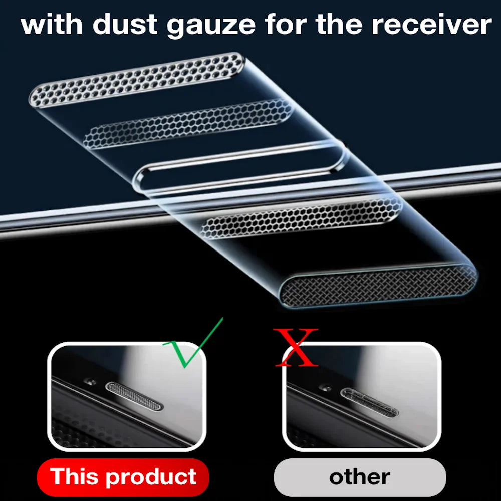 FOR iPhone 15 Pro Max 14 PLUS Tempered Glass Screen Protector 13 12 11 XR XS X Dust Free Phone With Install Kit Remove Explosion