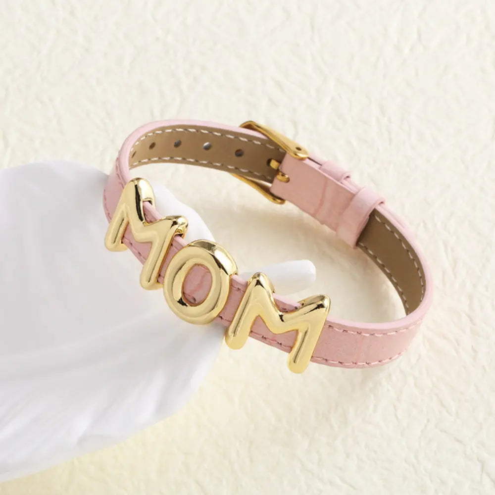 Cowhide Watch Strap Letter Mama Mother's Day Bracelet - MaJuah