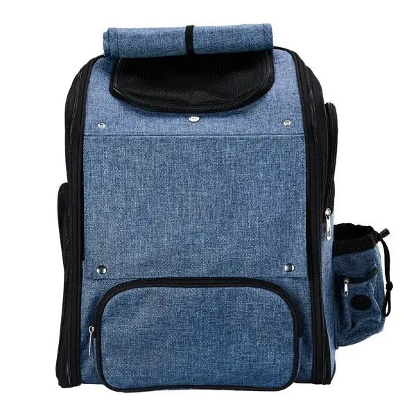 Pet Carrier Backpack, Expandable Cat Dog Carrier With Back Extension, Breathable Mesh Travel Backpack For Small Dogs Cats, Soft-Sided Pet Backpack Holds Up To 26 Lbs - MaJuah