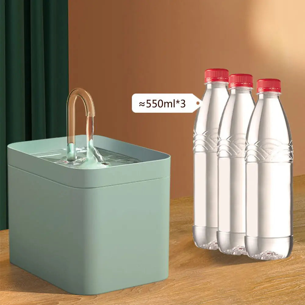 Automatic Cat Water Fountain Auto Filter USB Electric Mute Cat Drinker Bowl 1.5L Recirculate Filtring Drinker For Cats Pet Water Dispenser - MaJuah