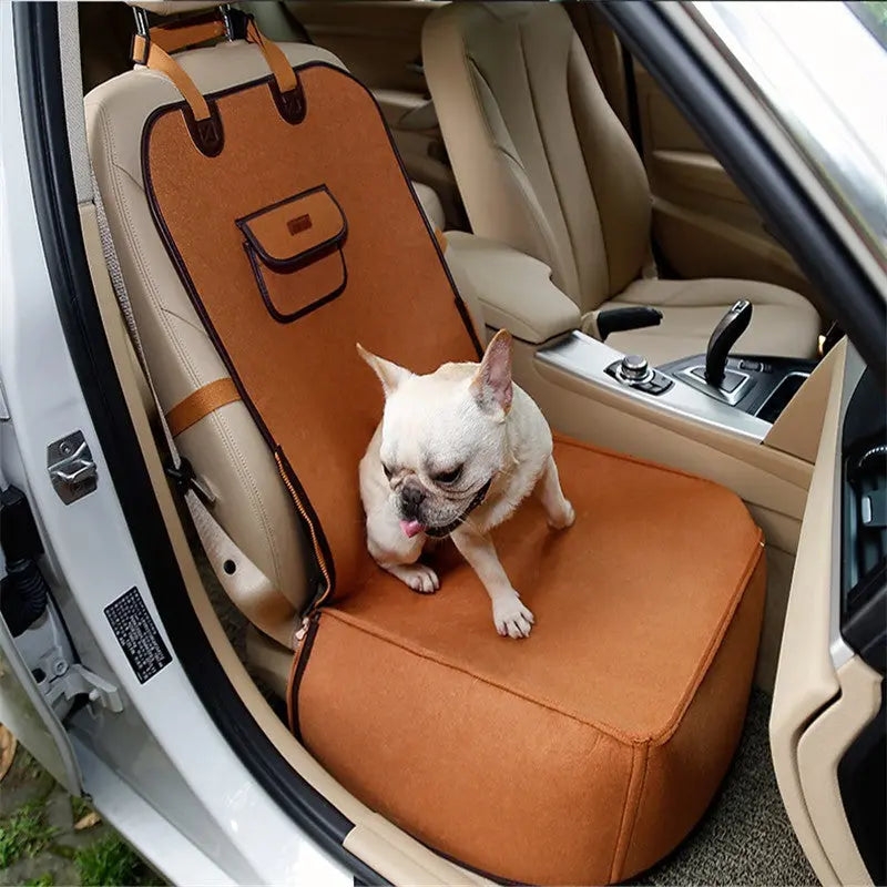 Retro Dual-purpose Pet Car Mat Front Seat Cushion - MaJuah