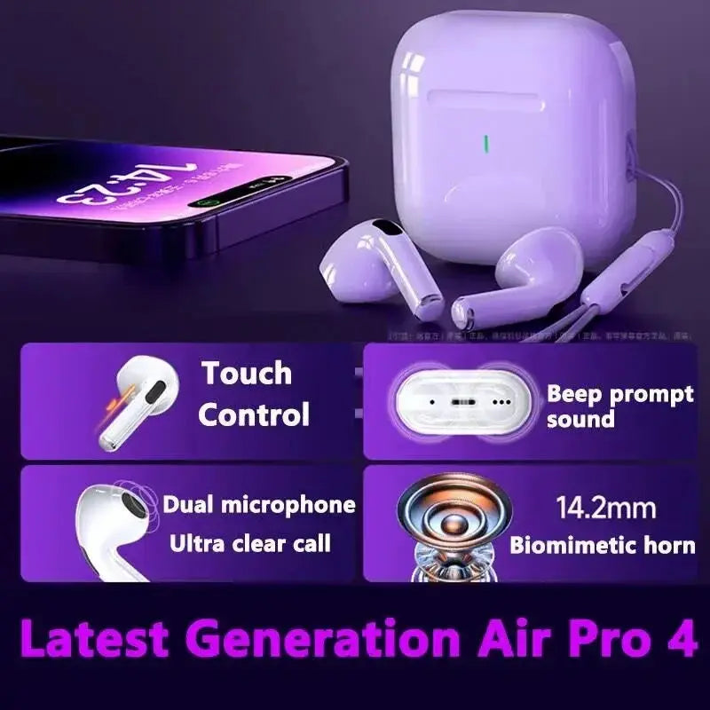 Original Air pro bluetooth earphones Bluetooth 5.3 auriculares Earbuds Gaming Headset For iPhone Apple Xiaomi Android phone - MaJuah