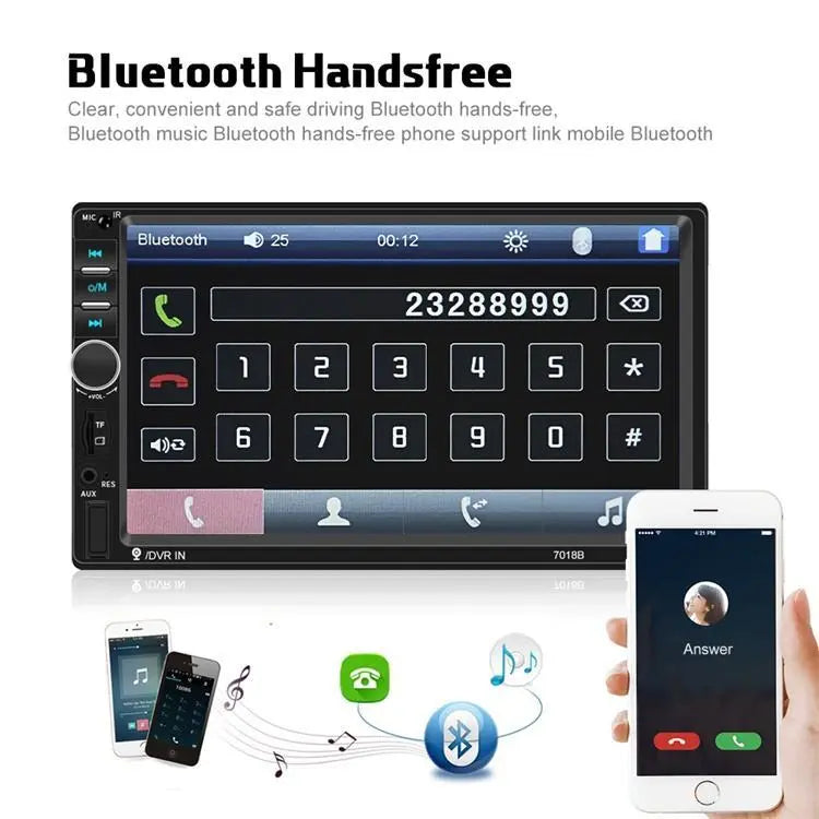 Car Stereo Autoradio 7-inch Touch Screen Radio - MaJuah
