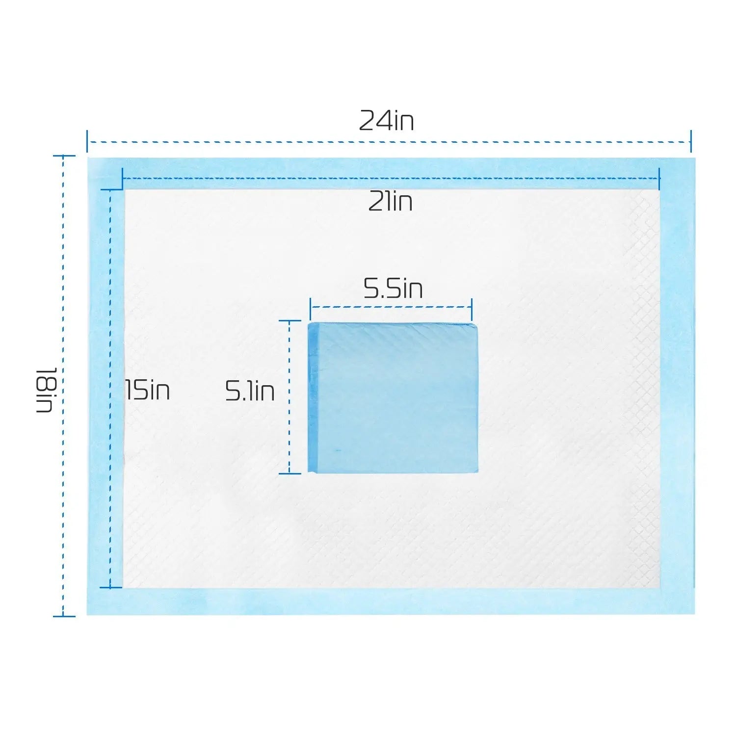 50Pcs Per Set Dog Training Pads Puppy Pee Pads Cat Wee Mats Potty-Train 24in X 18in M - MaJuah