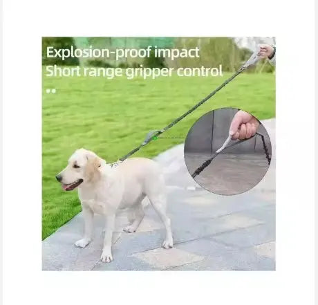 YT Pet Dog Explosion Proof Impact Leash, Heavy Duty Dog Leash With Padded Double Handle Car Seat Belts, 4-6 Feet Long - MaJuah