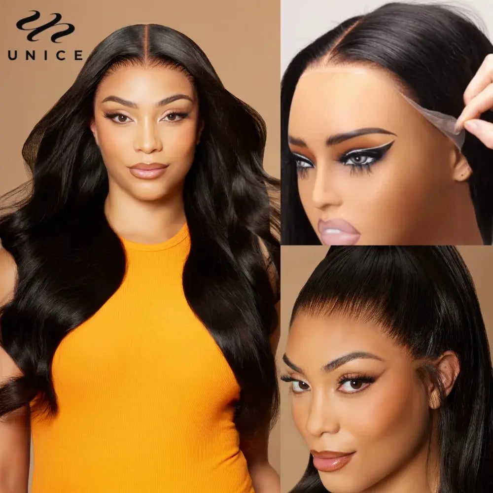 UNice PreEverything 13x4 Frontal Wig Human Hair Body Wave Lace Front Wig Pre Cut Pre Bleached Pre Plucked Lace Wig Ready To Wear, Ships From - United States - MaJuah