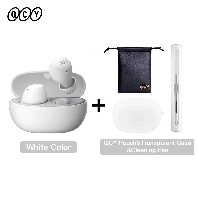 QCY HT07 ANC Wireless Earphones 40dB Noise Cancelling TWS Earbuds 6 Mic AI HD Call Bluetooth 5.2 HiFi Headphone 32H Playback, Ships From - CHINA