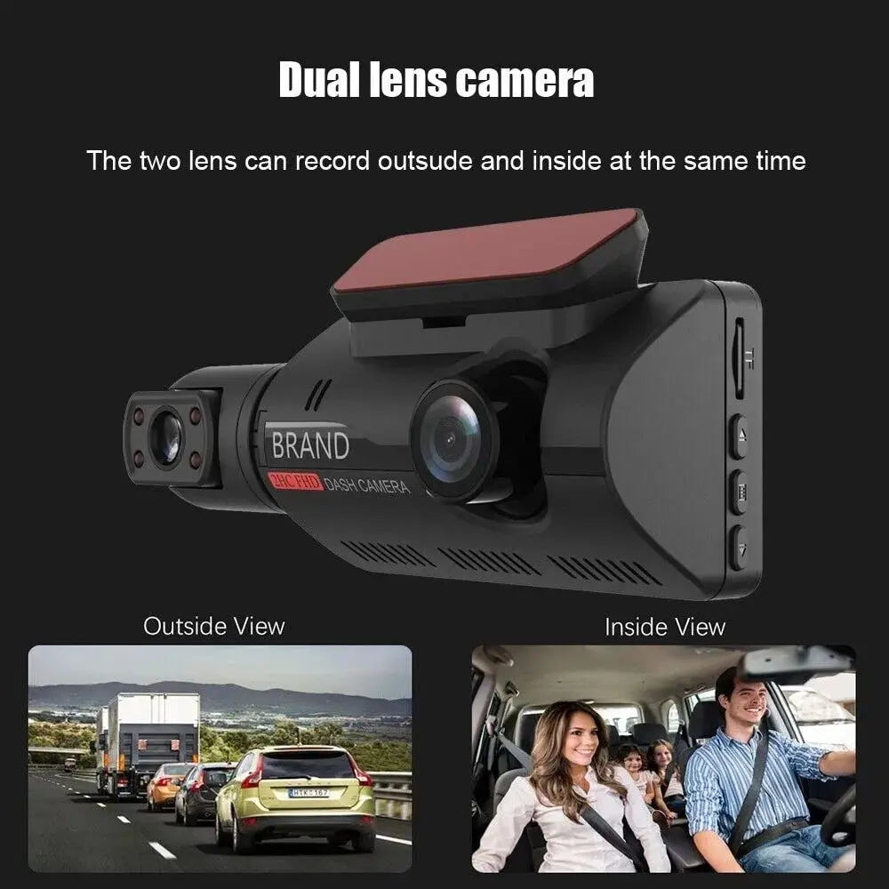 1080P Dual Lens Car DVR Dash Cam Video Recorder G-Sensor Front And Inside Camera - MaJuah