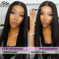 UNice Hair 7x5 13x4 Pre Everything Frontal Wig Human Hair Straight Lace Front Wigs 150% Density Glueless Wig Ready To Wear, Ships From - United States