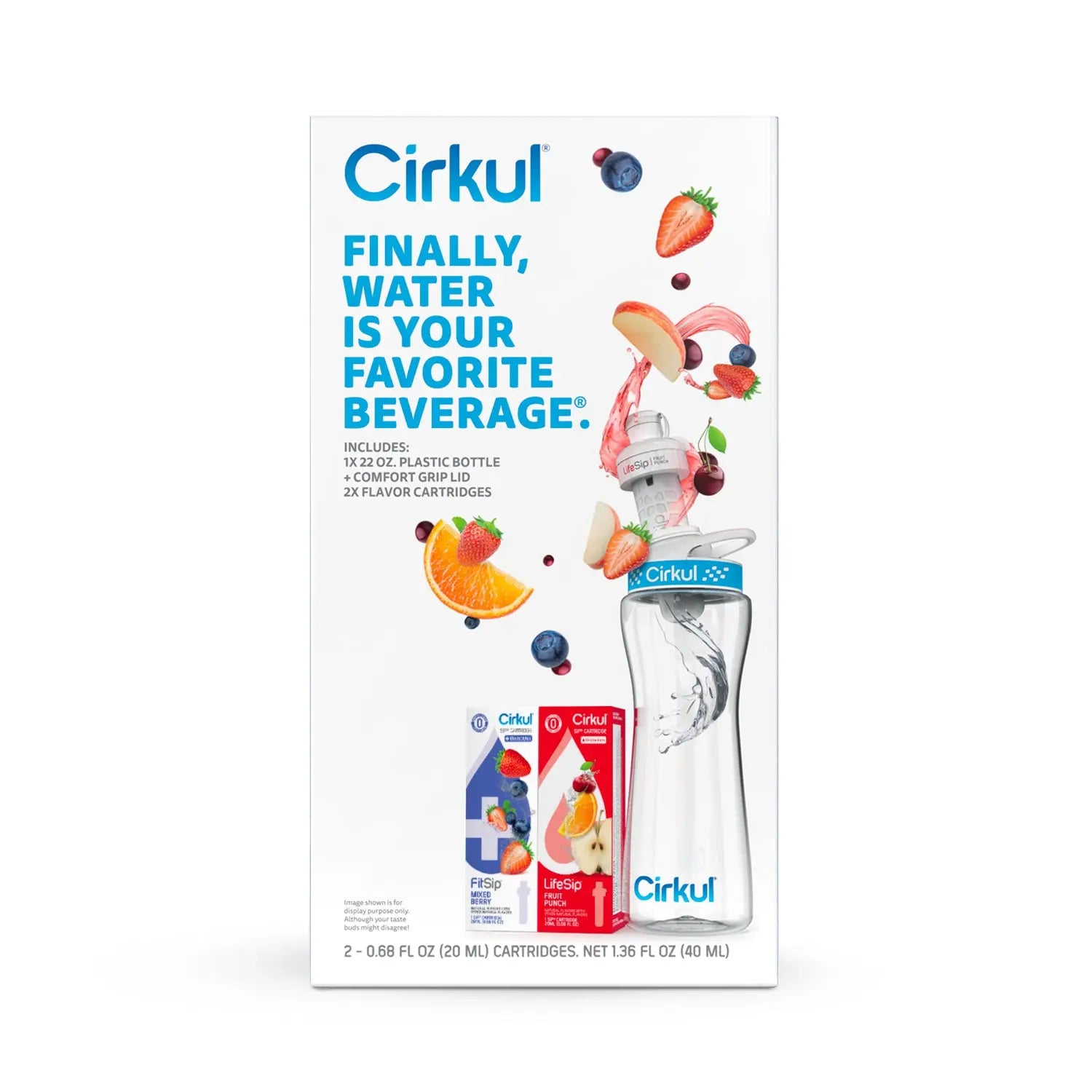 Cirkul Water Bottle + 2 Flavor Cartridge Starter Kit – 22 oz - MaJuah