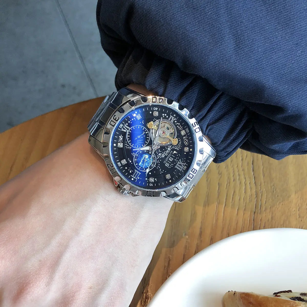 Men's Luminous Waterproof Starry Automatic Mechanical Watch - MaJuah