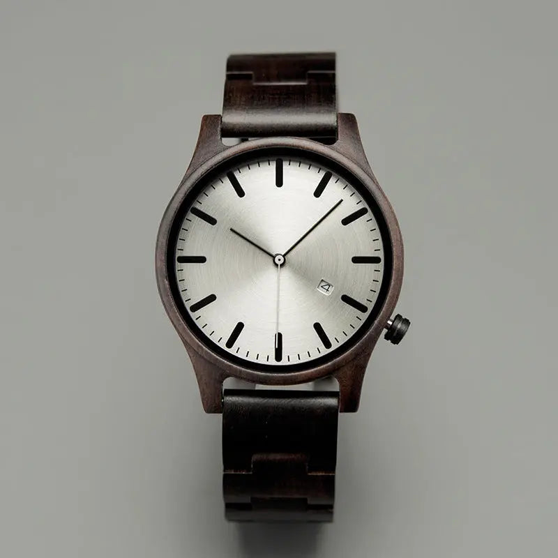 Wood Quartz Pointer Watch Men - MaJuah