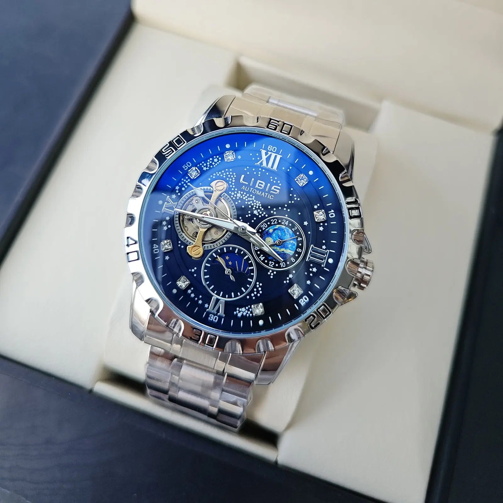 Men's Luminous Waterproof Starry Automatic Mechanical Watch - MaJuah