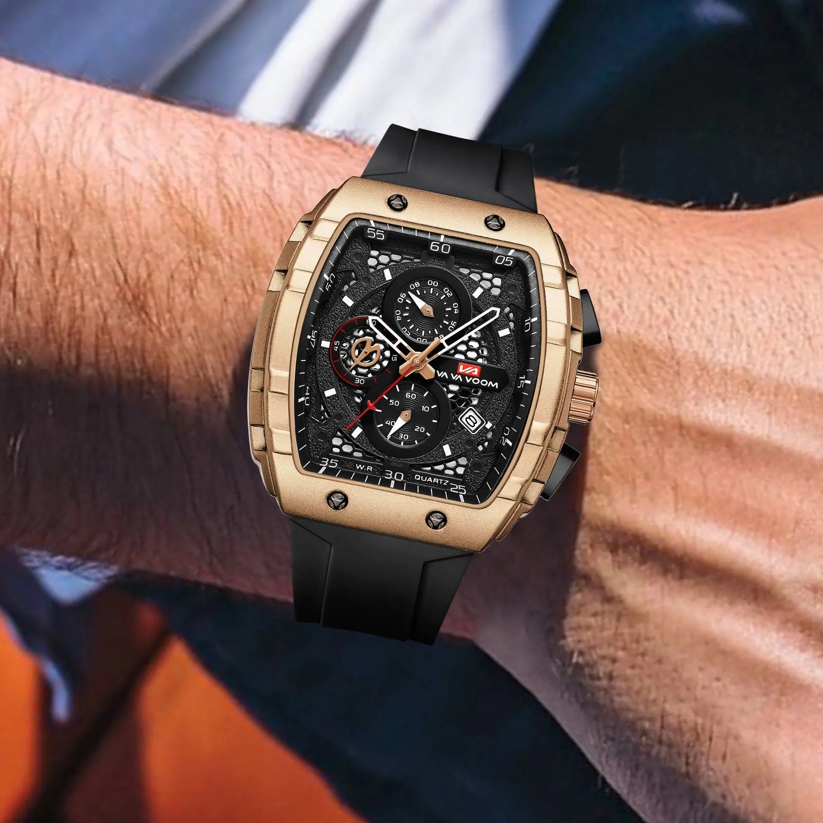 Multifunctional Business Waterproof Calendar Wine Barrel Non-automatic Mechanical Watch - MaJuah