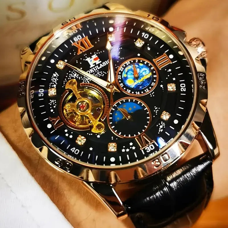 Large Dial Hollow Automatic Mechanical Watch - MaJuah