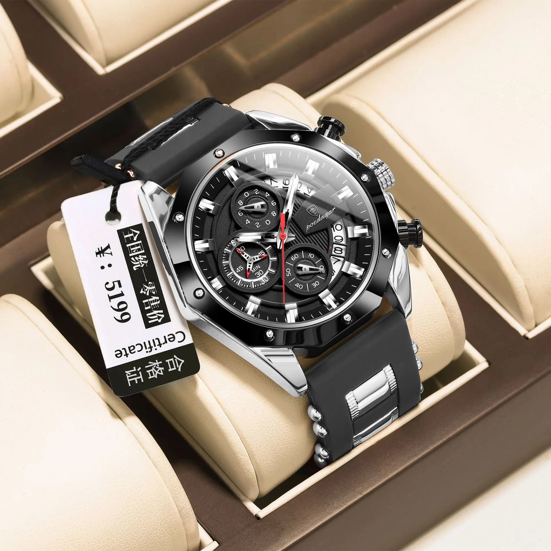 Silicone Band Multi-function Chronograph Men's Watch - MaJuah