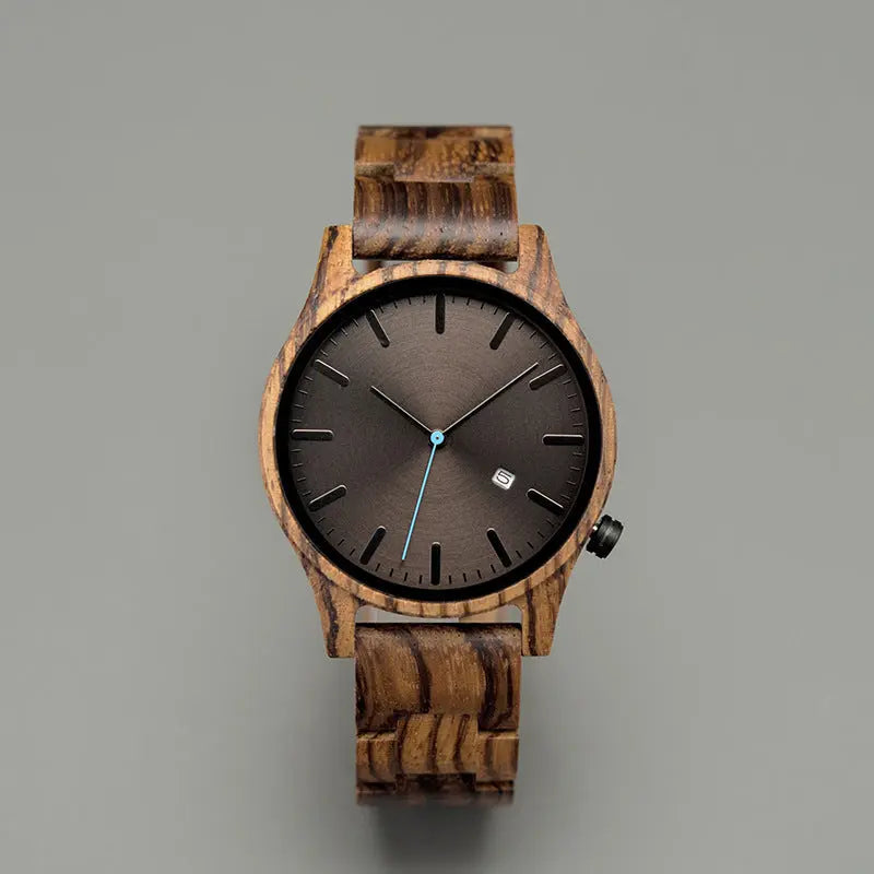 Wood Quartz Pointer Watch Men - MaJuah