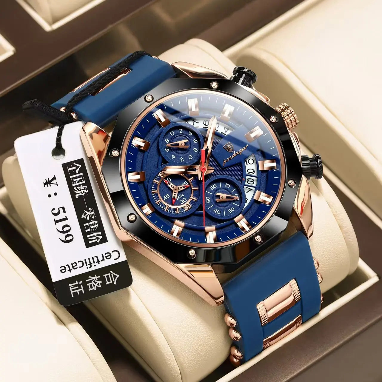 Silicone Band Multi-function Chronograph Men's Watch - MaJuah