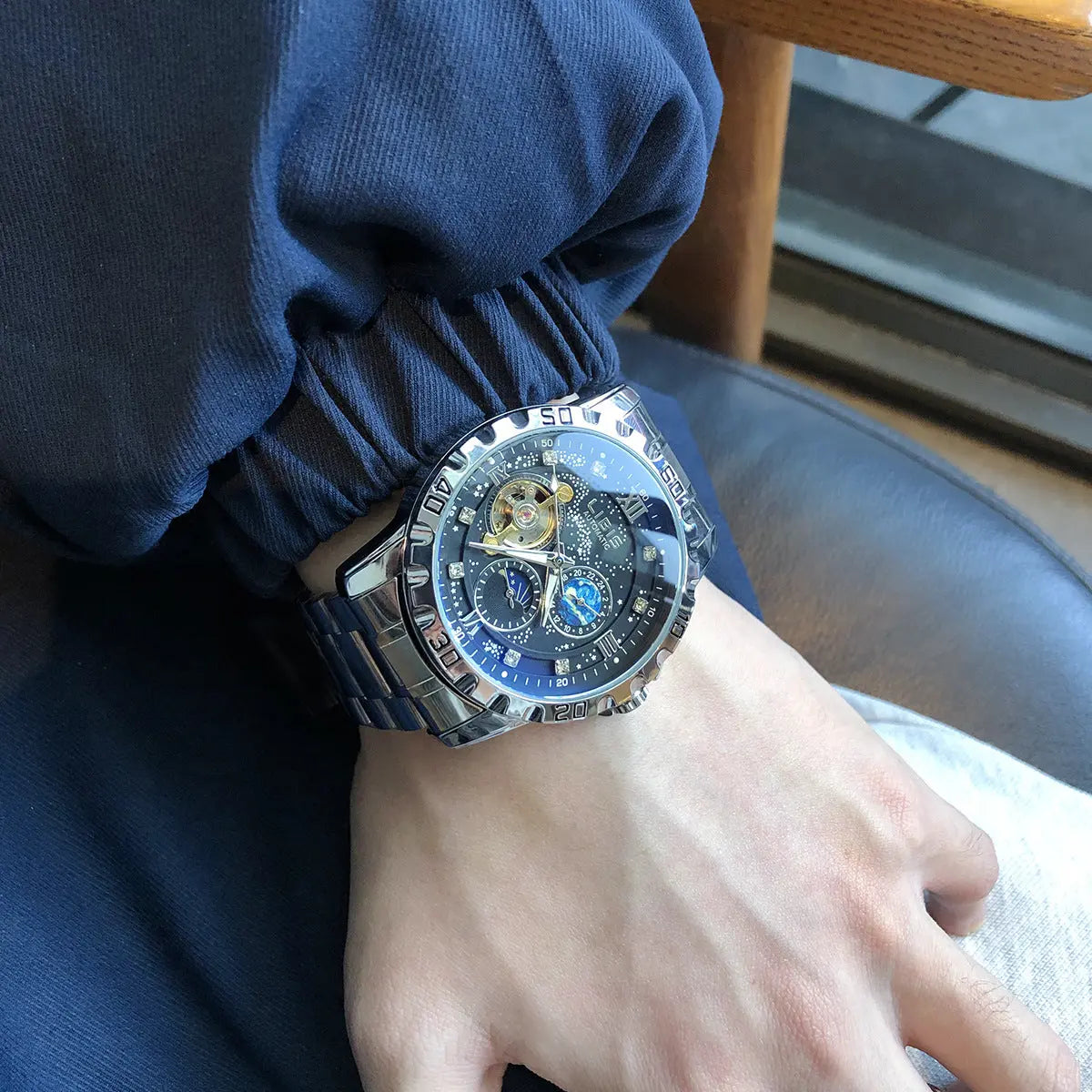 Men's Luminous Waterproof Starry Automatic Mechanical Watch - MaJuah