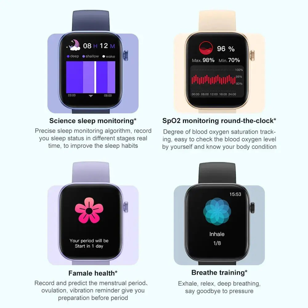 COLMI P71 Voice Calling Smartwatch Men Health Monitoring IP68 Waterproof Smart Notifications Voice Assistant Smart Watch Women - MaJuah