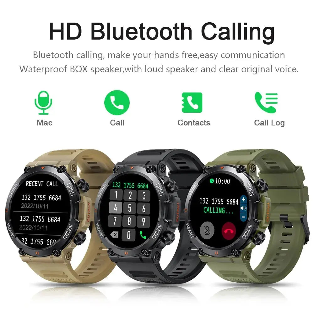 MELANDA 1.39 Inch HD Bluetooth Call Smart Watch Men Sports Fitness Tracker Heart Monitor 400mAh Smartwatch For Android IOS K56 - MaJuah