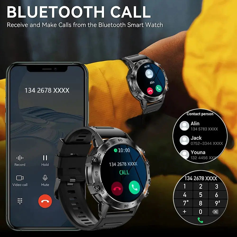 MELANDA Steel 1.39 Bluetooth Call Smart Watch Men Sports Fitness Tracker Watches IP67 Waterproof Smartwatch for Android IOS K52 - MaJuah