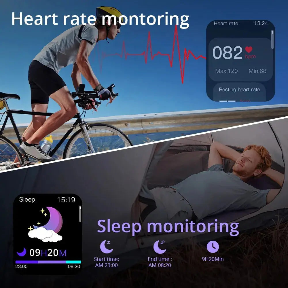 COLMI P73 1.9" Outdoor Military Smart Watch Men Bluetooth Call Smartwatch For Xiaomi Android IOS, IP68 Waterproof Fitness Watch - MaJuah