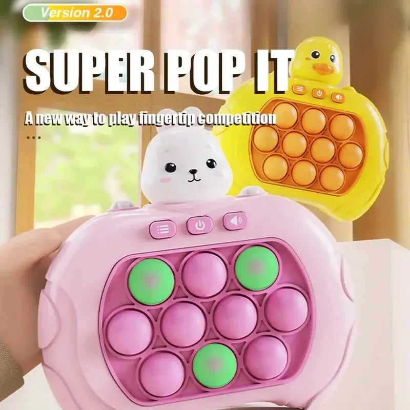 Push Game Pop Electronic Pushit Pro Super Bubble Pop Game Light Push Up Antistress Fidget Toys - MaJuah