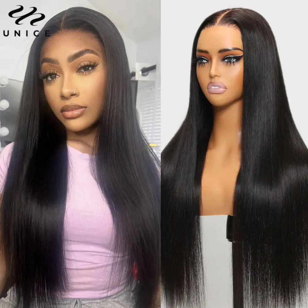 UNice Hair 7x5 13x4 Pre Everything Frontal Wig Human Hair Straight Lace Front Wigs 150% Density Glueless Wig Ready To Wear, Ships From - United States - MaJuah
