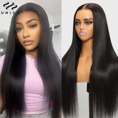 UNice Hair 7x5 13x4 Pre Everything Frontal Wig Human Hair Straight Lace Front Wigs 150% Density Glueless Wig Ready To Wear, Ships From - United States