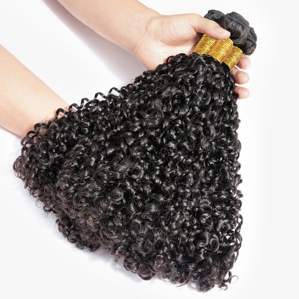 Brazilian 10A Small Spirals Curly Bundles Unprocessed Kinky Curly Human Hair Pixie Curls Weave Only Virgin Hair Extension 3B 3C, Ships From - CHINA