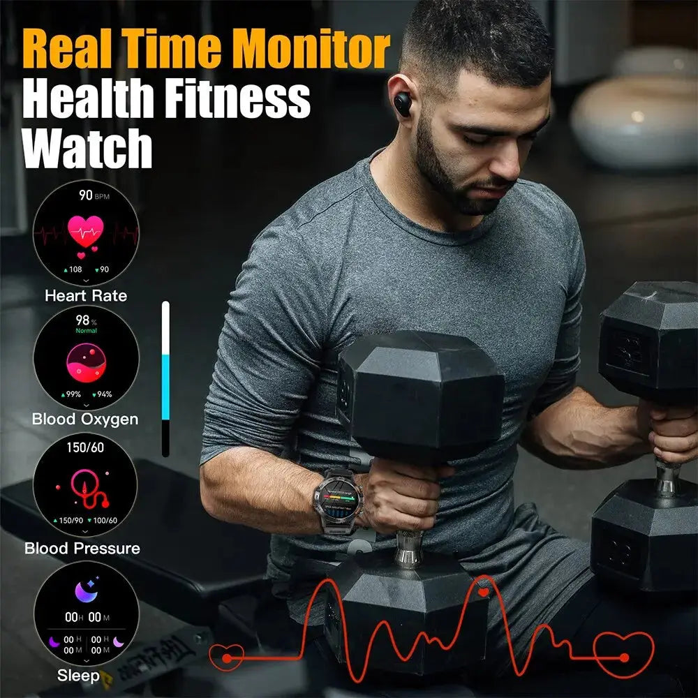 MELANDA Steel 1.39 Bluetooth Call Smart Watch Men Sports Fitness Tracker Watches IP67 Waterproof Smartwatch for Android IOS K52 - MaJuah