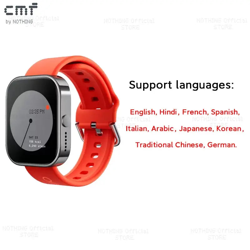 Global Version CMF by Nothing Watch Pro 1.96" AMOLED Bluetooth 5.3 BT Calls with AI Noise Reduction GPS Smartwatch CMF watch Pro - MaJuah