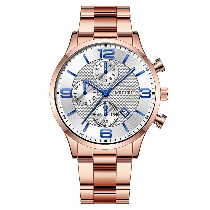 Fashion Numbers Three-eye Calendar Men's Watch - MaJuah