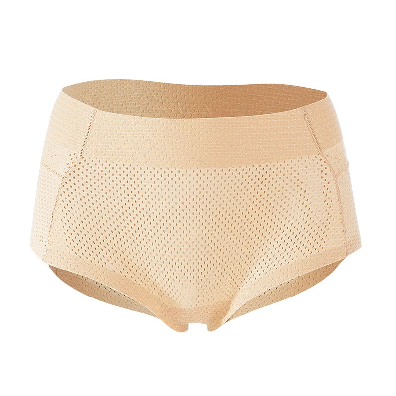 Women's Sexy Padded Butt Lifting Shaping Panties Slimming Tummy Control Invisible False Butt Mid-waist Women's Panties