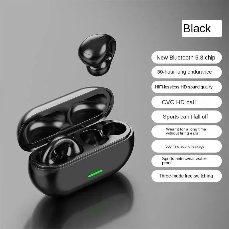 New Original T75 Bone Conduction Wireless Bluetooth 5.3 Headphones Sports Earphones HiFi Sound Quality Waterproof TWS Headset - MaJuah