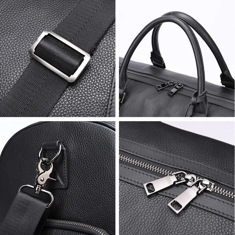 WESTAL 100% Genuine Leather Travel Bag