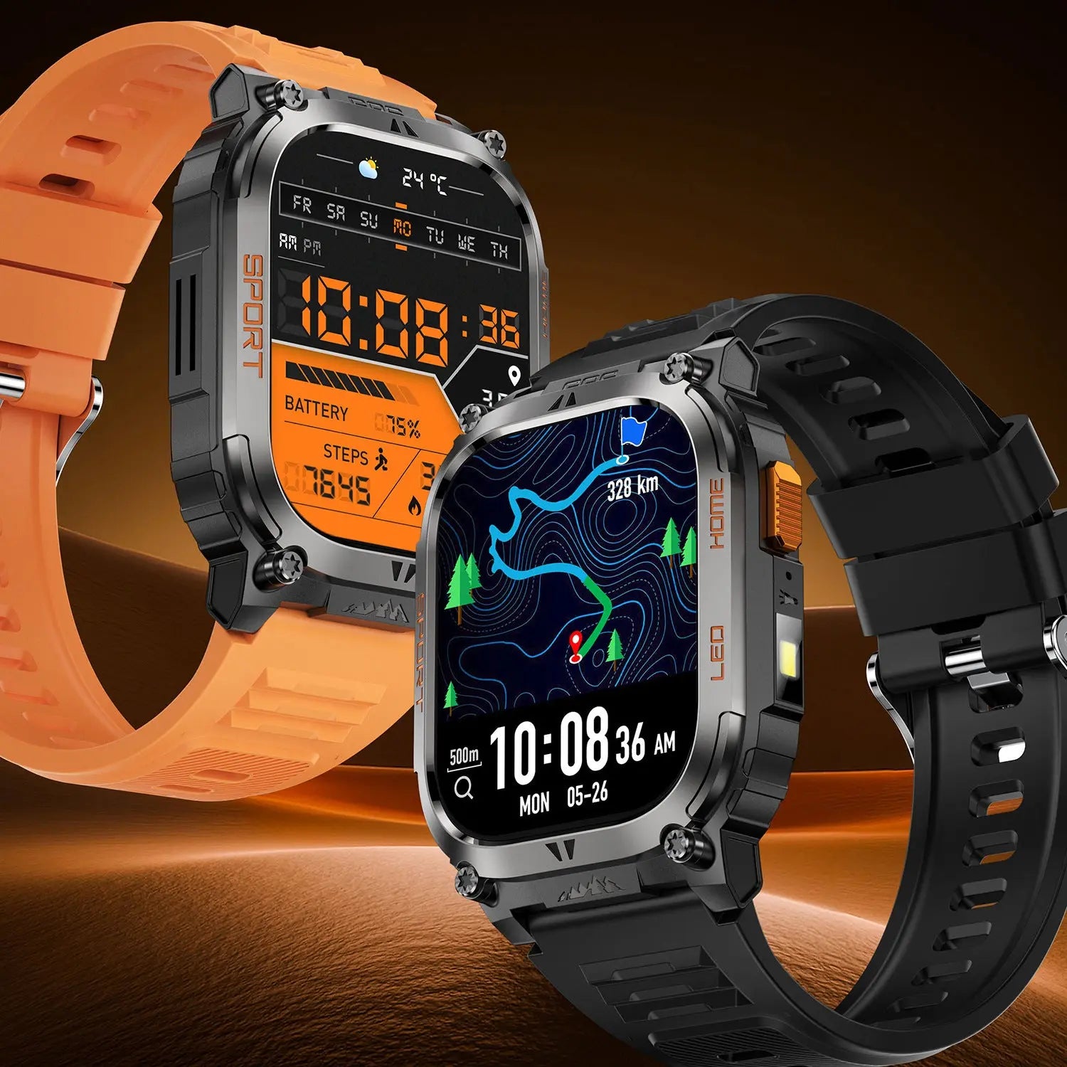 QX18 Smart Bracelet GPS Positioning Sports LED Health Monitoring - MaJuah
