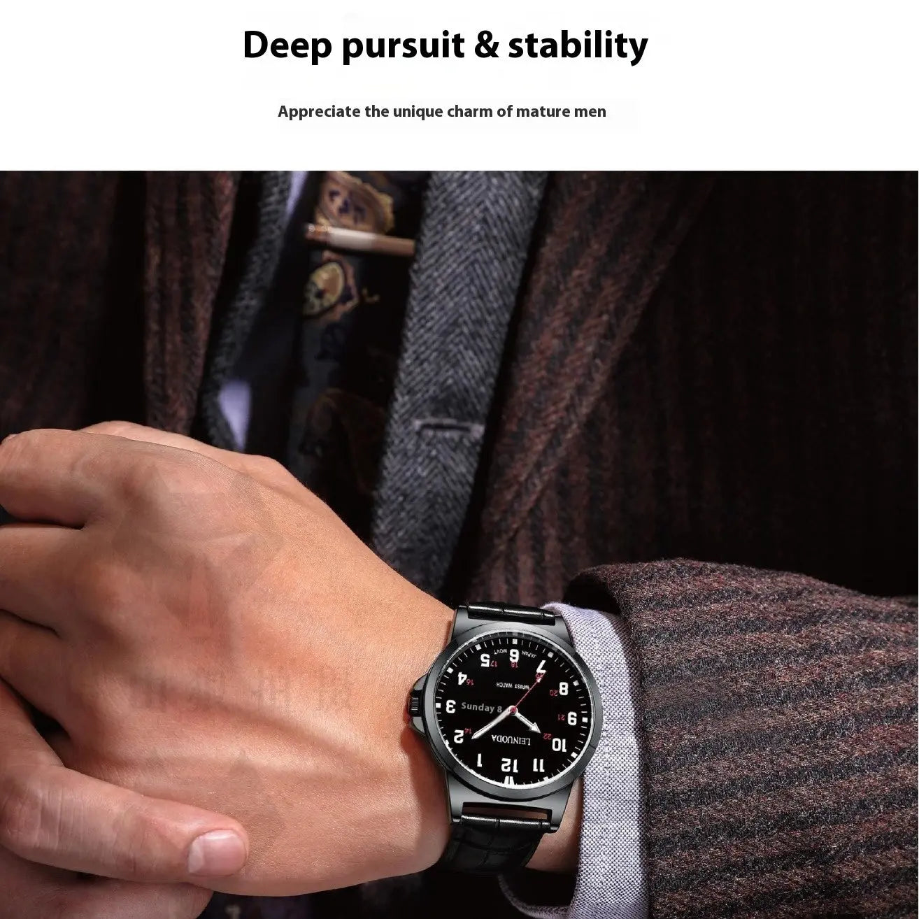 Numbers Surface Waterproof Quartz Simple Men's Watch - MaJuah