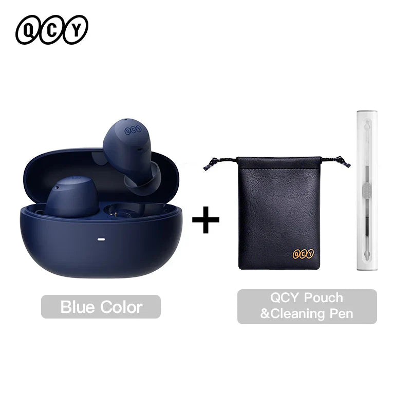 QCY HT07 ANC Wireless Earphones 40dB Noise Cancelling TWS Earbuds 6 Mic AI HD Call Bluetooth 5.2 HiFi Headphone 32H Playback, Ships From - CHINA