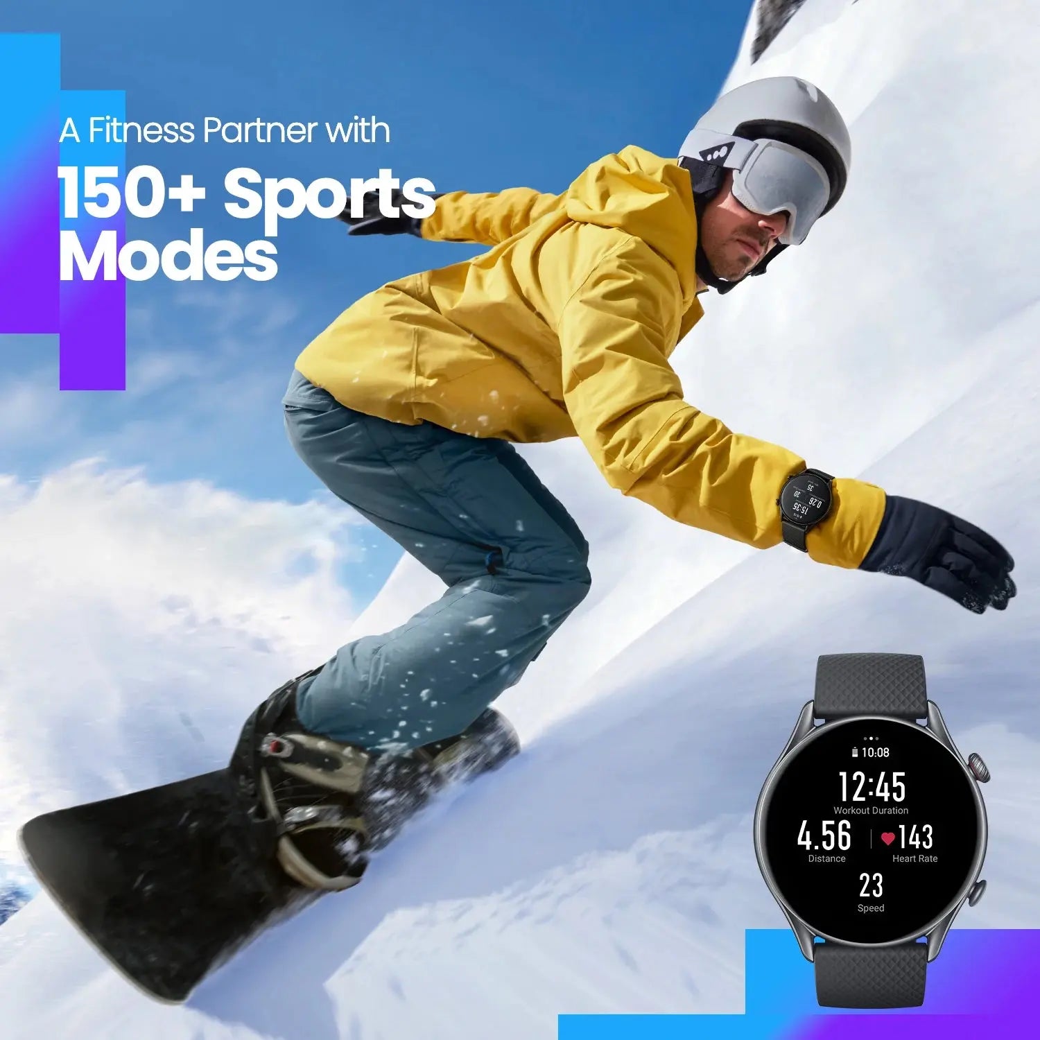 Amazfit GTR 3 Pro GTR3 Pro GTR-3 Pro 46mm Smartwatch AMOLED Display Zepp OS App 12-day Battery Life Watch for Andriod - MaJuah