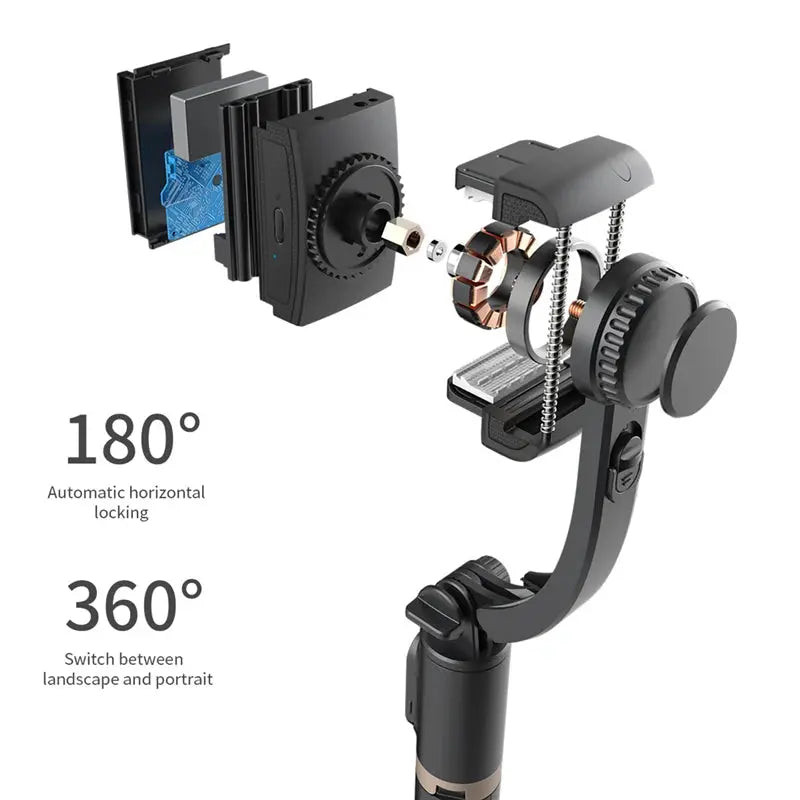 FANGTUOSI Mobile Video stabilizer Bluetooth selfie stick tripod Gimbal Stabilizer For Smartphone Live vertical shooting bracket - MaJuah