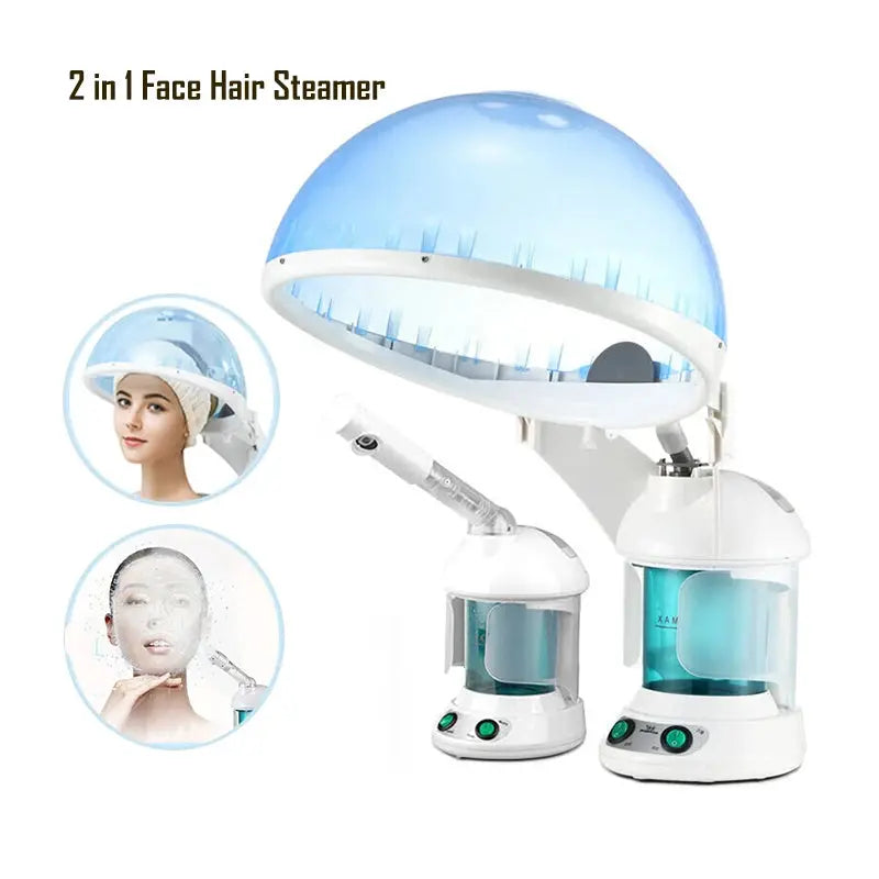 Face Hair Steamer Machine Humidifier Hot Nano Mist Sprayer Facial Ozone Vaporizer Hair Moisturizing Hydration Home Salon Steamer - MaJuah