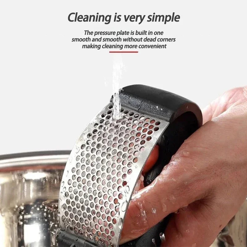 Garlic Press Stainless Steel Garlic Crusher Curve Manual Press Chopper For Fruit Vegetable Tools Kitchen Gadget Accessories