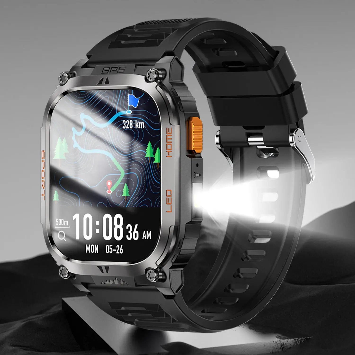 QX18 Smart Bracelet GPS Positioning Sports LED Health Monitoring - MaJuah